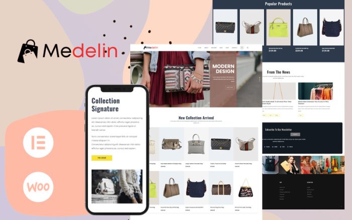 Medelin - Moda Çanta Mağazası Woocommerce Teması
