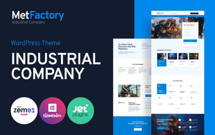 MetFactory - Endüstri Şirketi WordPress Teması