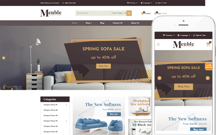 Meuble - Mobilya E-Ticaret WooCommerce Teması