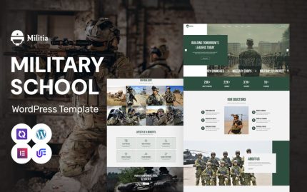 Milis - Askeri Okul, Askeri Hazırlık ve Eğitim Programları WordPress Elementor Teması