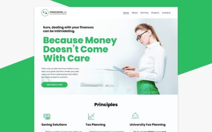 Mobil Uyumlu Finansal Danışman WordPress Teması