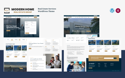 Modern Ev - Emlak Hizmetleri ve Temsilci WordPress Teması