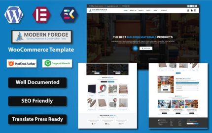Modern Forge - İnşaat Malzemeleri ve Aletleri Mağazası Woocommerce Elementor Teması