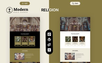 Modern - Kilise Ve Din WordPress Elementor Teması