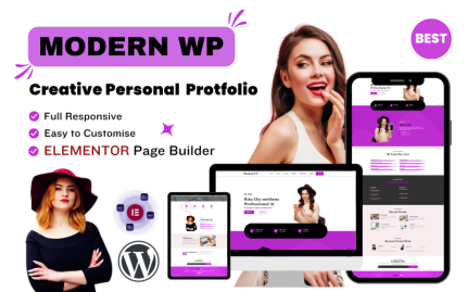 ModernWP Yaratıcı Portföy ve Kişisel Tam Mobil Uyumlu WordPress teması