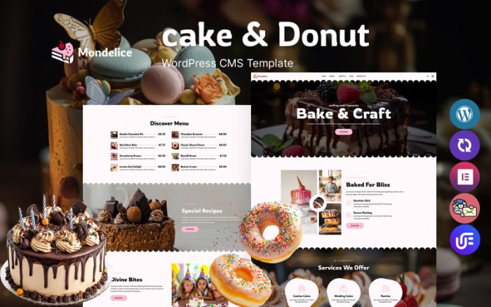 Mondelice - Pasta ve Donut Dükkanı WordPress Teması