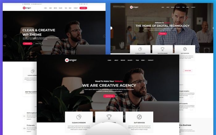 Monger - Mobil Uyumlu Yaratıcı Ajans WordPress Teması