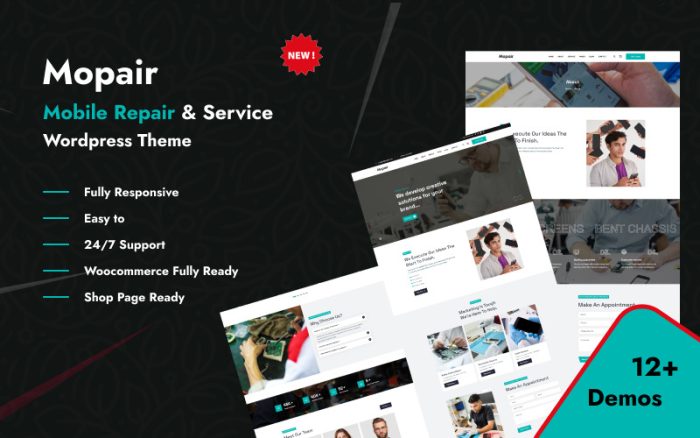 Mopair - Cep Telefonu Tamir Hizmetleri WordPress Teması