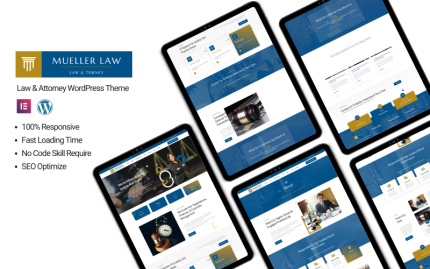 Mueller Law - Hukuk ve Avukatlar WordPress Teması