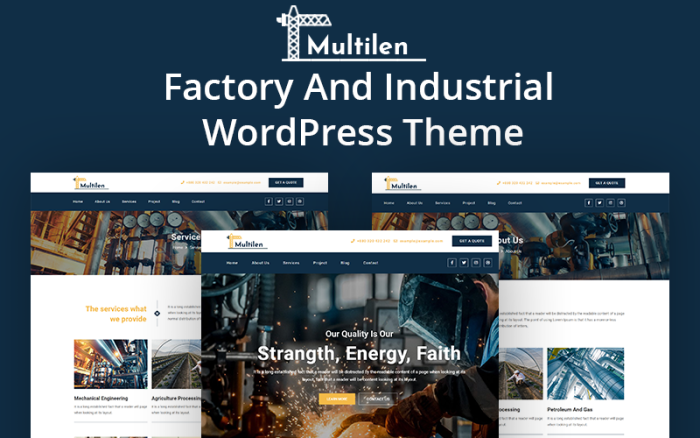 Multilen - Endüstri ve Fabrika WordPress Teması