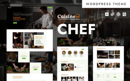 Mutfak - Kişisel Şef ve Catering WordPress Elementor Teması