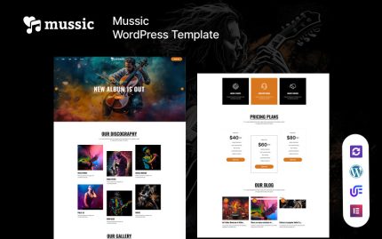 Müzik - Müzik WordPress Elementor Teması