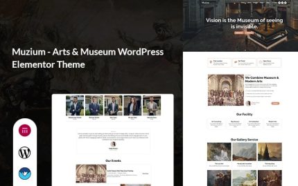 Muzium - Sanat ve Müze WordPress Elementor Teması