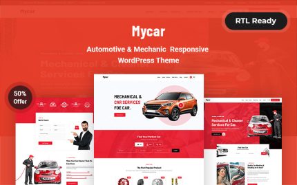 Mycar - Otomotiv ve Mekanik Mobil Uyumlu WordPress Teması