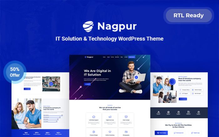 Nagpur BT Çözümü ve Teknolojiye Mobil Uyumlu WordPress Teması