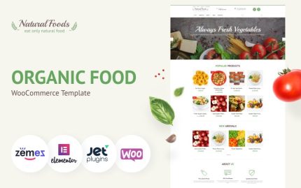 Natural Foods - Online Mağazalar için Organik Gıda Teması WooCommerce Teması