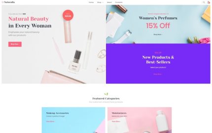 Naturalla - Modern Kozmetik Woocommerce E-Ticaret Teması