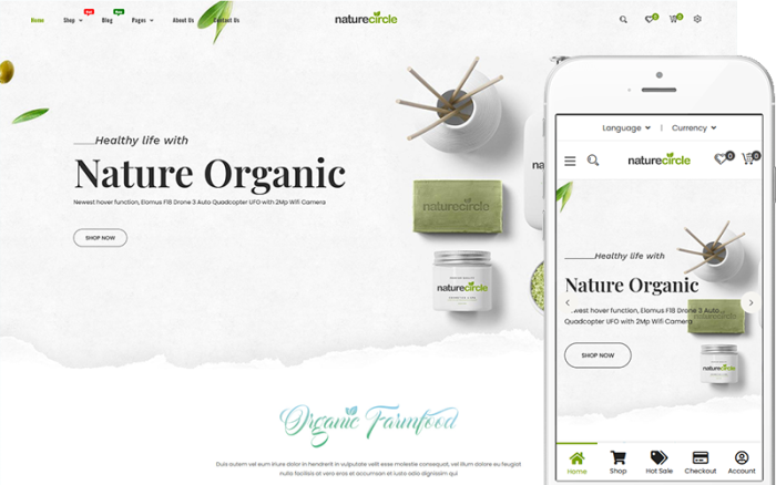 Nature Circle - Organik Gıda Çiftliği Woocommerce Teması