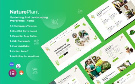 Natureplant - Bahçecilik ve Peyzaj WordPress Teması