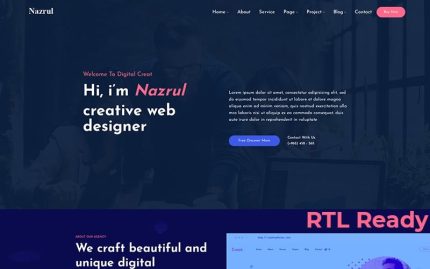 Nazrul - Kişisel Mobil Uyumlu WordPress Teması