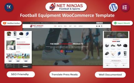 Net Ninjas - Futbol Spor Ekipmanları WooCommerce Elementor Teması