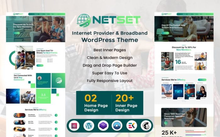 Netset - İnternet Sağlayıcısı ve Geniş Bant WordPress Teması