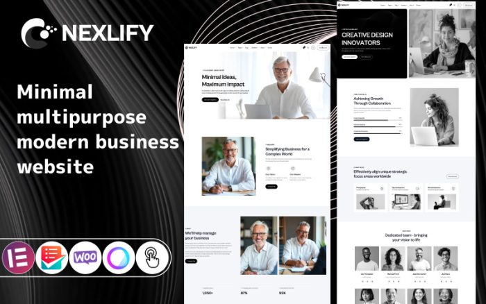 Nexlify - İş Çok Amaçlı Minimal WordPress Elementor Teması