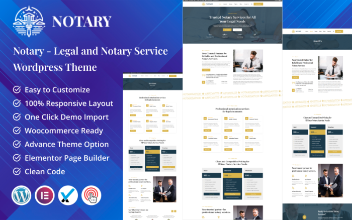 Noter - Profesyonel Noter ve Belge Hizmetleri WordPress Teması