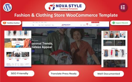 Nova Style - Moda ve Giyim Mağazası WooCommerce Elementor Teması