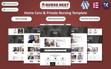 Nurse Nest - Evde Bakım ve Özel Hemşirelik WordPress Elementor Teması