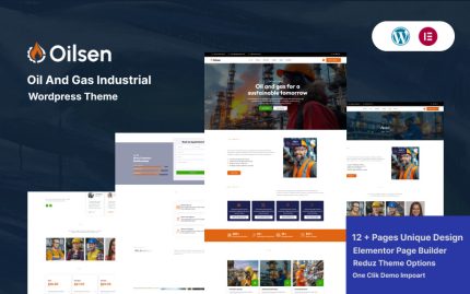 Olisen - Petrol ve Gaz Endüstriyel WordPress Teması