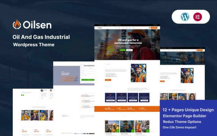 Olisen - Petrol ve Gaz Endüstriyel WordPress Teması