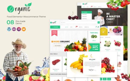 Organic - Organik Gıda Elementor Woocommerce Teması