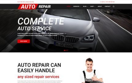 Oto Tamir Servisi WordPress Mobil Uyumlu Teması