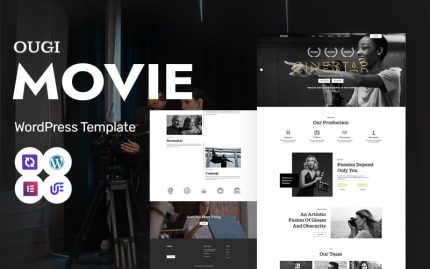 OUGI - Sinema Ve Yönetmen Portföyü WordPress Elementor Teması