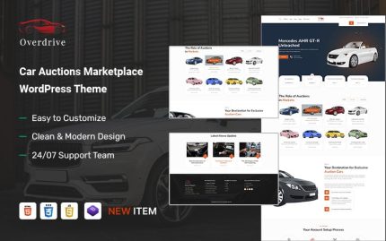 Overdrive – Araba Müzayede Pazarı ve Çelik Fabrikası WordPress Teması