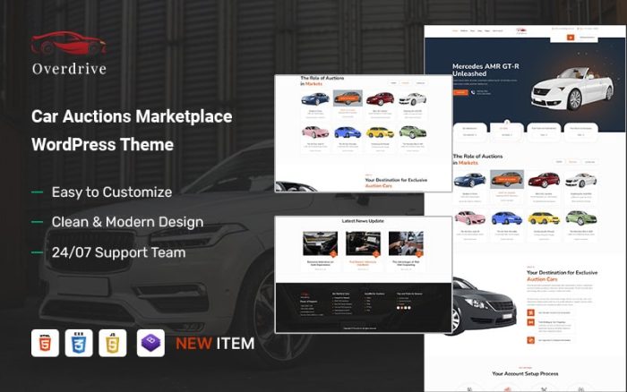 Overdrive – Araba Müzayede Pazarı ve Çelik Fabrikası WordPress Teması