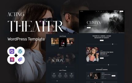 Oyunculuk - Tiyatro Gösterisi, Film Stüdyosu Ve Canlı Performanslar WordPress Elementor Teması