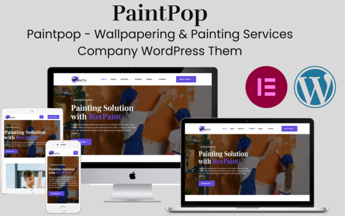 Paintpop - Duvar Kağıdı ve Boyama Hizmetleri Şirketi WordPress Teması