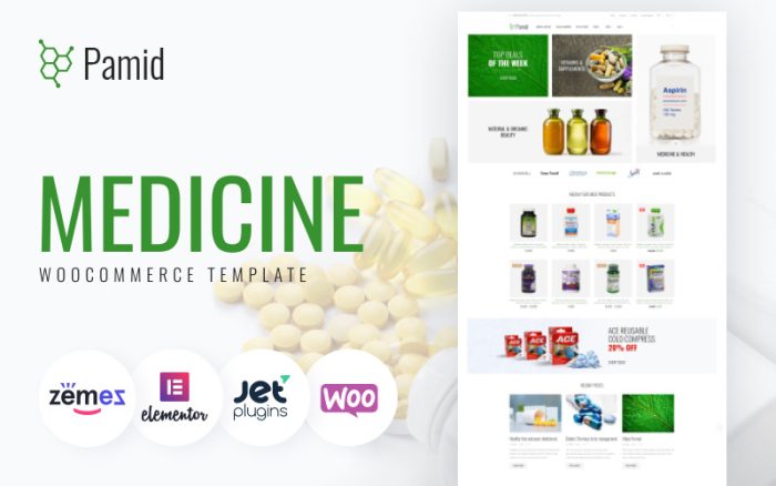 Pamid - Mobil Uyumlu İlaç E-Ticaret WooCommerce Teması