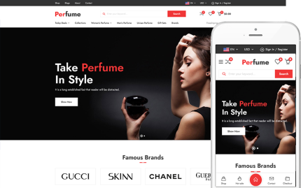 Parfüm - Kozmetik ve Parfüm Mağazası WooCommerce WordPress Teması - Parfüm - Modern Kozmetik ve Parfüm Mağazası WooCommerce Teması