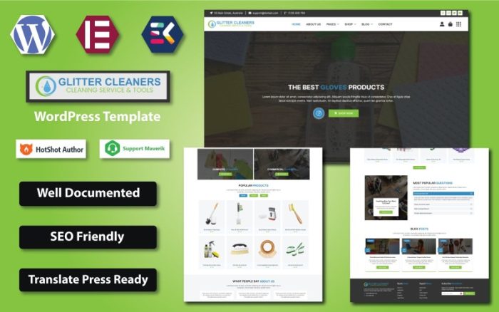 Parıltılı Temizleyiciler - Temizlik Hizmeti ve Araçlar WooCommerce Elementor Teması
