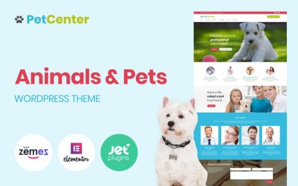 PetCenter - Mobil Uyumlu Hayvanlar ve Evcil Hayvanlar WordPress Teması