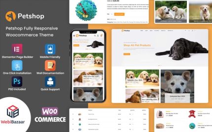 Petshop - Mobil Uyumlu Hayvan ve Evcil Hayvan Elementor Teması