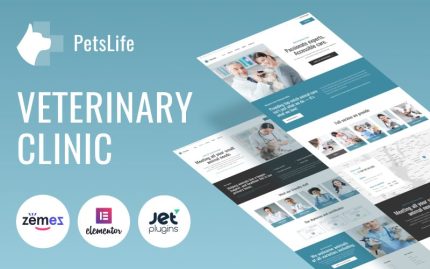 PetsLife - Mobil Uyumlu Veteriner WordPress Teması