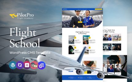 PilotPro - Özel Havayolu Kiralamaları ve Uçuş Okulu Çok Amaçlı WordPress Elementor Teması