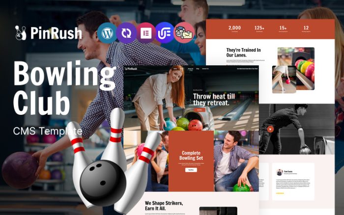 PinRush - Bowling Studio Çok Amaçlı Mobil Uyumlu WordPress Teması