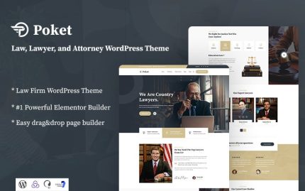 Poket - Avukat ve Avukat Mobil Uyumlu WordPress Teması.