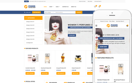 Pomer - Parfüm Mağazası WooCommerce Teması