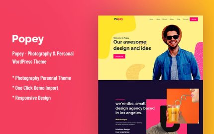 Popey - Kişisel ve Özgeçmiş Mobil Uyumlu WordPress Teması